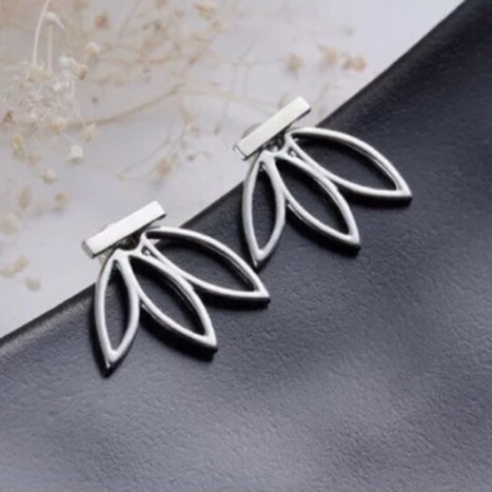 Lotus Flower Earrings - Picture 1 of 2